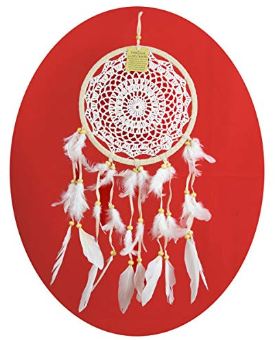 Traumfänger Dreamcatcher gehäkelt 60 cm lang Farbe Motiv 2