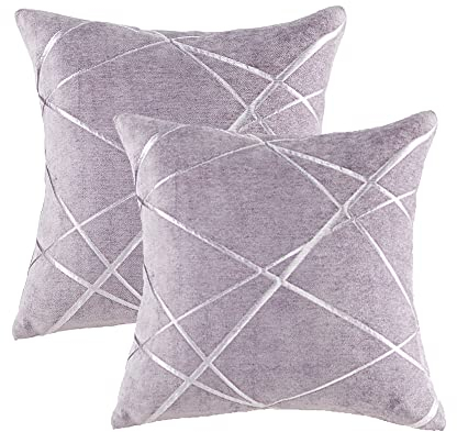 GIGIZAZA Kissenbezug 60x60 cm Kissenhülle Violett Kissenbezüge Dekokissen Fall für Sofa Schlafzimmer Wohnzimmer 2er Set