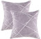 GIGIZAZA Kissenbezug 60x60 cm Kissenhülle Violett Kissenbezüge Dekokissen Fall für Sofa Schlafzimmer Wohnzimmer 2er Set