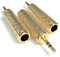 JAMEGA – Klinke Adapter 3.5mm auf 6.35mm 3 Stück | 6,35 mm Klinken Buchse auf 3,5 mm Klinkenstecker AUX Stereo Adapter Audio mit Vergoldeten Kontakten für Kopfhörer, Lautsprecher, Gitarre
