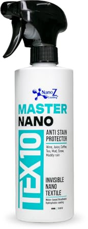 Nano Tex 10 Textile Fabric Protector, Water and Stain Repellent for Sofa, Canvas, Couch, Cushion, Décor, and Outdoor Furniture, Waterproofing Treatment with UV protector (400 ml)
