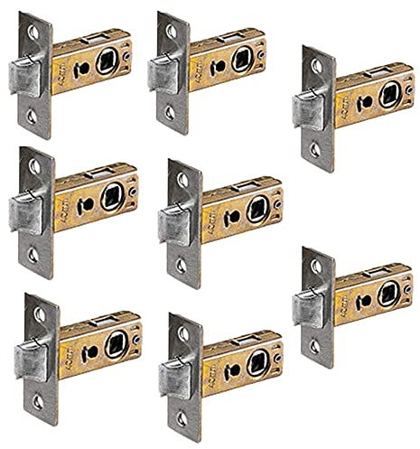 8PCS Tubular Mortice Latch 40 mm Flat Tongue Lock for for Spring Handle Door Room Bathroom Latches & Bolt