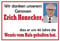 Metall Schild 20x30cm Wir danken unserem Genossen Erich Honecker DDR Blechschild