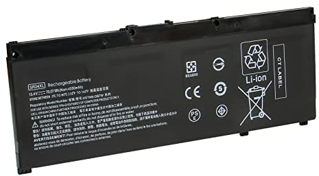 Shentec 15.4V 70.07Wh SR04XL Batteria Laptop per HP Omen 2018 15-CE054NA CE000NF CE002NG CE017NA 15-DC0001NG DC1018TX DC1036TX ZBook 15v G5 Pavilion 15-CB079TX CB011TX 917678-2B1 917724-855 HSTNN-IB7Z