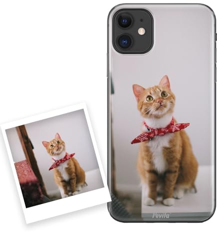 P Pevita iPhone 12 Mini Hülle personalisiert mit Foto. Handyhülle aus Silikon selbst gestalten iPhone 12 Mini. Geschenke personalisiert für Frauen, Mann, Kinder,Valentinstag, Weihnachten