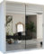 MN Furniture Modern Double Sliding Door Wardrobe 2 Mirrored Hanging Rails & Shelves Storage Cabinet for Bedroom (100cm, Houston White)