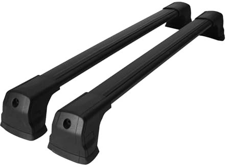 Dachträger Gepäckträger kompatibel mit BMW 3er Limo Touring E90 E91 2004-12 Alu Schwarz 2X