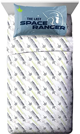 Jay Franco Disney Pixar Lightyear Bettlaken-Set für Doppelbetten – 3-teiliges Set, superweiche und gemütliche Kinderbettwäsche mit Buzz – lichtbeständige Mikrofaser-Bettwäsche (offizielles Disney