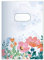 16x Garten Blumen DIN A4 Schulheft, Rechenhefte im Aquarell Stil gemalt in Hellblau Lineatur 26 (kariertes Heft)
