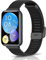 KoGiio Armband Kompatibel mit Huawei Watch Fit 2, Männer und Frauen Atmungsaktiv Ersatzarmband, Gewebte Edelstahl Mesh Metall Uhrenarmband Kompatibel mit Huawei Watch Fit 2 - Schwarz
