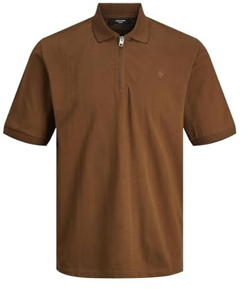 JACK & JONES Male Polo Shirt Plain Polo Shirt, Emperador, S