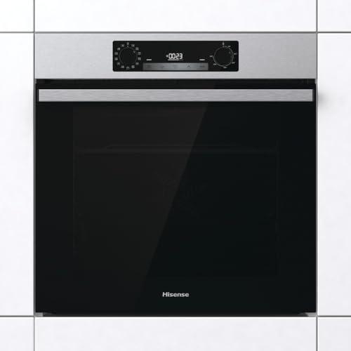 Hisense BI64223PX- Forno multifunzione, Even Bake 77L, cottura simultanea x5, cottura congelata, modalità Air Fry/Grill/Pizza, smalto facile da pulire, porta rimovibile