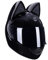Full Face Motorradhelme mit Katze Ohren Adult Flip up Visiere Motocross Helm Vollvisierhelm Motorrad-Crash Helmet Leichtbau DOT/ECE Certified 2,M