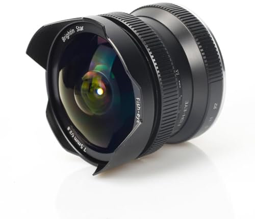 Brightin Star Obiettivo F2.8 II ultra grandangolare Fisheye da 7,5 mm con messa a fuoco manuale APS-C Mirrorless per M43