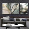 DLKAJFK Moderne Wandmalerei Plakat Set, Natürliche Landschaft Strand, Schilfblätter, Weiße Rosen, Leinwanddruck, Hintergrund Wanddekoration Plakat Set, Rahmenlos (Grüne Blätter,3Pcs-60x90cm)
