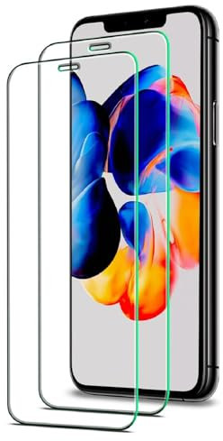MOBISTAR Screen Protector for iPhone 11 Pro Max/XS Max 6.5-Inch, Tempered Glass Film Screen Protector 9H Hardness, Anti Scratch Bubble Free Ultra Resistant 2PC
