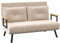 HOMCOM Sofá Cama de 2 Plazas Sofá Cama Plegable Tapizado en Terciopelo con Respaldo Ajustable de 5 Niveles y Almohadas Acolchadas para Oficina Dormitorio Salón 102x73x81 cm Beige