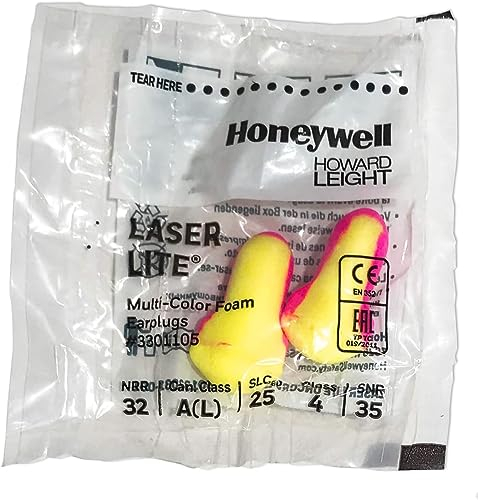 10 Pairs of Howard Leight Laser Lite from WWYE, Soft Foam Ear Plugs, 35db SNR Earplugs Ideal for Sleeping, Travel, Studying, Work & Loud Noise