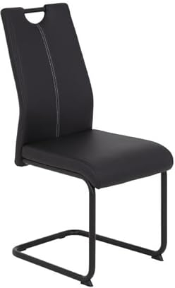 RASANTI Schwingstuhl 1 Stück Metallgestell schwarz Kunstleder Schwarz