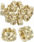 sourcing map Gerändelte Einsatzmuttern, 25 Stück, M6 x 5 mm L x 8 mm Außendurchmesser, 3D-Druck, Messing-Muttern, Innengewindeeinsätze, Einbettungsmuttern