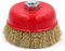 Tradineur - Cepillo de alambre para amoladora angular - Cepillo de acero para madera y metal - Lijado y pulido, eliminación de óxido, rebabas - Ø 125 mm