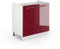 Vicco Mueble bajo Lavabo Fame-Line, Rojo Burdeos Alto Brillo/Blanco, 80 x 81.6 cm sin encimera