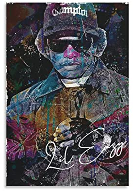 RAAMKA Leinwand Bedrucken Senza Cornice Lil Eazy-E Decorative Canvas Wall Art Soggiorno Poster Camera da letto 30x50cm