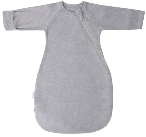 Knirose Pucksack Baby Übergangsschlafsack mit Anti-Erschrecken Funktion, Arme hoch Position, Baby Schlafsack mit Doppelreißverschluss für einfaches Windelwechseln (3-6 Monate)