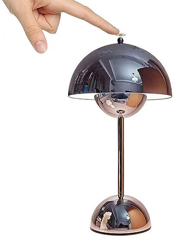 Amieron Touch Dimmbar Flowerpot Tischleuchte, LED Akku Tischlampe Kabellos mit 3 Helligkeitsmodi, für Nachttischlampe, Schreibtischlampe, Tischleuchte für Wohnzimmer, Schlafzimmer