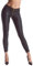 DQ Schwarze Damen Hose Wetlook Legging Pants in schwarz mit Reißverschluss vorne und hinten zu öffnen L
