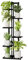 Bamworld Pflanzenständer Hoch Blumenständer Bambus Balkon Pflanzenregal Indoor 6 Etagen Fenster Garten Heimdekoration Wohnzimmer Schlafzimmer（schwarz）(40x20x122cm)