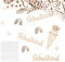 Calkrer 100 STK Einschulung Deko Tischdeko, Schulkind Konfetti Holz, Einschulung Deko Holz, Tischdekoration für Schulanfang, Einschulung Junge und Mädchen.