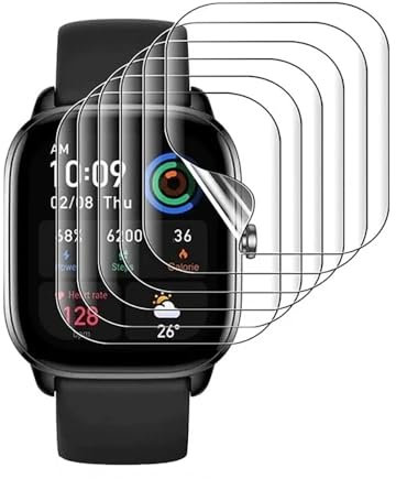 CUFEREDU 6Stück Smart Watch Hydrogelfilm für Amazfit GTS/GTS 2 / GTS 2e / GTS 3 Weich klar TPU Hydraulik Bildschirmschutz Berührungsempfindlich, Selbstheilend, Einfache Installation Tools