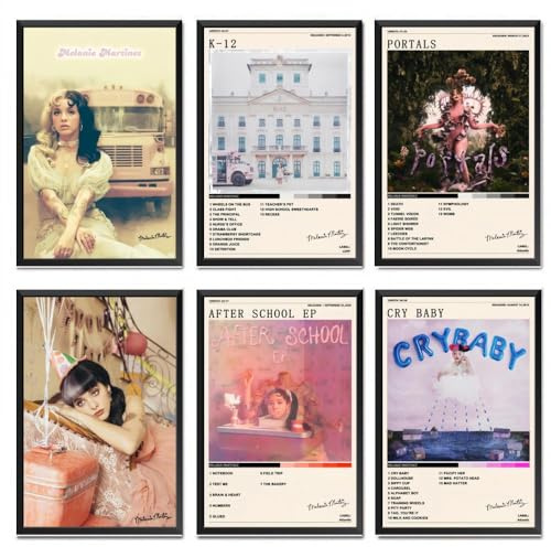 VSGWPACF Melanie Poster Martinez (6er Set), Musikalben Abdeckung, Leinwand Poster für Schlafzimmer, Ästhetische Poster & Wandkunstdrucke 20x30cm, Stil 2