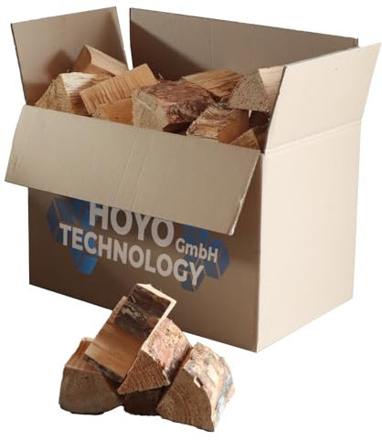 Premium Kaminholz 30 kg aus Kiefer - 5-20 cm Scheite - Ideal für Kamin, Grill, Ofen & Feuerstelle - Trockenes Brennholz