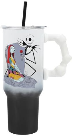 Bioworld Nightmare Before Christmas Love You To Death 40 Oz Ombre Stainless Steel Tumbler With Handle