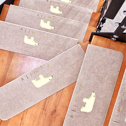 SXHEYUY Teppich-Treppenmatten, 10 Stück, rutschfeste, Leuchtende Bodenabdeckungen, Stufenmatten, Anti-Rutsch-Griff Und Schönheits-Teppich-Trittsicherheit, 21,6 X 8,6,Rosa,M