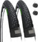 ECOVELO Reifen 700 x 40C (42-622) + Luftkammern mit Ventil ITA Demi Slim Gummi Schwarz für Rennrad, Gravel, Offroad, MTB