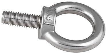 KXAOXGRC 304 Edelstahl Hebeösenschraube, 1PCS M6 M8 M10 M12 M14 M16 Runde Ring Haken Bolzen Schraube Fasterners Länge 25-200mm(M16 100mm)