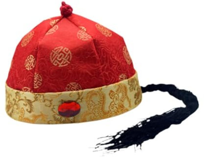 APLVFFZH Sombrero Oriental Chino, Fiesta Tradicional, Gorro de Cosplay para Fiesta temática de Disfraces, G
