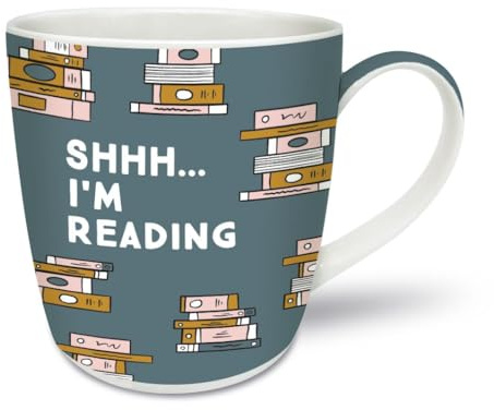 Smiling Faces Reading Themed Ceramic Mug