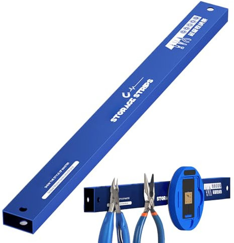 Heavy Duty Magnetic Tool Holder with Stainless Steel Construction, High-Strength Garage Wall Organizer, Space-Saving Shed and Workshop Accessory for Shop, Workbench, Apartment Use