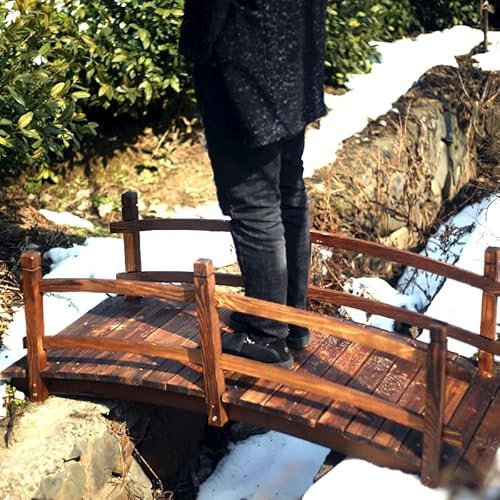 WLCGYD gartenbrücken teichbrücke Gartenbrücke 660lbs Für Begehen, Dekorative Brücke Für Hofteich, Bach Über Bach Über Unebenen Bürgersteig, Bogen-Fußgängerbrücke,(180cm)