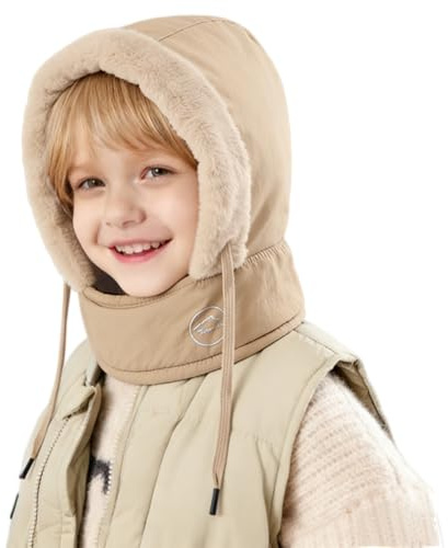 NLAND Gorros para Niño Niña Invierno Gorros Y Bufandas Máscaras 3 En 1 para Mantener El Calor Gorro para Niños Años