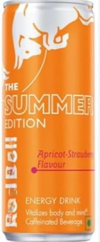 Energy Drink The Summer Edition - Apricot-Strawberry Flavour 250ml (Pack of 24) “Charge Your Life, One Sip at a Time” For All Occasions