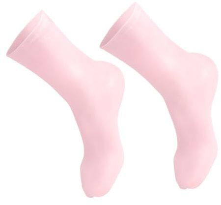 jojofuny Calcetines Largos Hidratantes Cuidado Pies Secos y Agrietados Calcetines Protectores Elásticos Amortiguación la Planta Talla S 35-39 Color Rosa Ideales para Uso Diario y