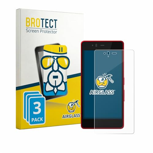 BROTECT 3 Stück Schutzglas für Fujitsu Arrows M04 Schutzfolie Panzer Folie Glas[Extrem Kratzfest 9H, Anti-Fingerprint, Ultra-Transparent]