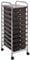 Seville Classics 10 Schubladen Rollwagen Rollcontainer Metall silber 39 x 32.5 x 97 cm