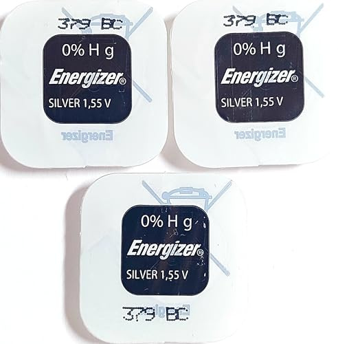 ENERGIZER Lot de 3 Blisters de 1 Pile Oxyde d'Argent pour montres 379 SR63