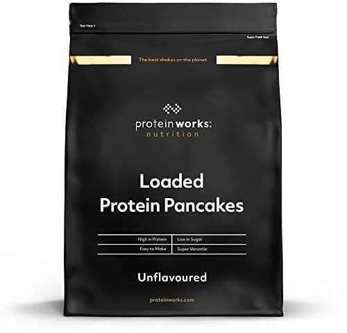 Protein Works - Preparato Per Pancake, Colazione Ad Alto Contenuto Proteico, Snack A Basso Contenuto Di Zucchero, Facile e Veloce da Realizzare, Naturale, 16 - 8 Porzioni - 1kg